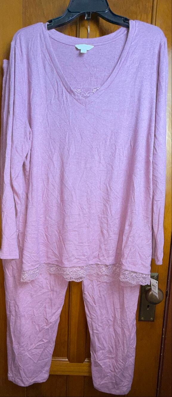 NWT Charter Club Intimates Pajama Set with Lace Accents XXL
